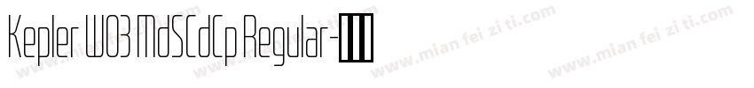 Kepler W03 MdSCdCp Regular字体转换